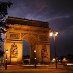 Lightning at Arc de Triomphe